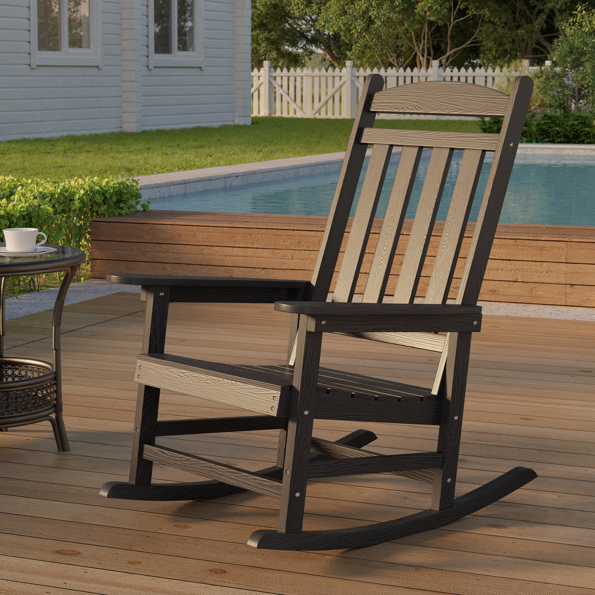 Outdoor Patio Rocking Chair, All-Weather HIPS Chair – Asofer Home